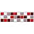 Faixa Pastilha Adesiva Resinada 27x8 cm - AT028 - Vermelho Branco - Imagem 2