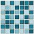 Placa Pastilha Adesiva Resinada 18x18 cm - AT078 - Azul - Imagem 1
