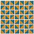 Placa Pastilha Adesiva Resinada 18x18 cm - AT084 - Amarela Azul - Imagem 1