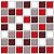 Placa Pastilha Adesiva Resinada 18x18 cm - AT095 - Vermelho - Imagem 1
