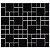 Placa Mosaico Adesiva Resinada 30x27 cm - AT102 - Preto - Imagem 3