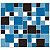 Placa Mosaico Adesiva Resinada 30x27 cm - AT139 - Azul - Imagem 1
