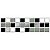 Faixa Pastilha Adesiva Resinada Aço Escovado 27x8 cm - AT152 - Preto Branco - Imagem 3