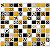 Placa Pastilha Adesiva Resinada 30x27 cm - AT217 - Amarelo Preto - Imagem 2