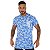 Camiseta Masculina Floral Kings Oversized Azul - Imagem 1