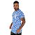 Camiseta Masculina Floral Kings Oversized Azul - Imagem 3