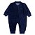 Macacão longo zíper em plush para bebê azul marinho - Imagem 1