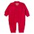 Macacão longo zíper em plush para bebê vermelho - Imagem 1