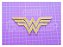Recortes em Feltro - Emblema Super Heróis - Mulher Maravilha 4 un - Imagem 1