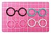 Kit Recortes em Feltro  Óculos Redondo 4cm - 10 un - Imagem 1