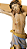 Crucifixo - 52 cm - Azul. - Imagem 2