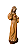 Sagrado Coração de Jesus - 20 cm Tons de Marrom. - Imagem 2