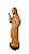 Sagrado Coração de Jesus - 20 cm Tons de Marrom. - Imagem 3