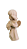 Anjo com Bandolim - 10 cm - Natural. - Imagem 3