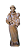 Santo Antônio com Menino 15 cm Escurecido. - Imagem 1