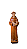 São Francisco Com Pombas - 14,25 cm - Tons de Marrom. - Imagem 1