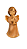 Anjo com Corneta - 22 cm - Tons de Marrom. - Imagem 1