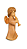 Anjo com Corneta - 22 cm - Tons de Marrom. - Imagem 4
