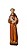 São Francisco Com Pombas - 19 cm - Tons de Marrom - Imagem 1