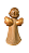 Anjo com Corneta - 22 cm - Tons de Marrom. - Imagem 4