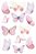 Mini Adesivos Borboletas Rosa - Imagem 2