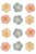 Mini Adesivos Cartela Floral Aquarela - Imagem 2