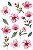 Mini Adesivos Cartela Floral Rosa Aquarela - Imagem 2
