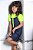 Vestido Jeans com Zipper neon e Blusa feminino infantil - Imagem 2