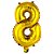 Balão Metalizado 16P Dourado Número 8 - Imagem 1