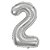 Balão Metalizado 16P Prata Número 2 - Imagem 1