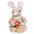 Coelha Decorativa de Páscoa Sentada  com Flores Rsc (Pistache) - Imagem 1