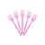 Garfo Sobremesa Rosa Bebê  50un - Plastilânia - Imagem 1