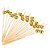 Palito Bambu para Petisco 12cm Bola Dourada | 20 Unidades - Imagem 1