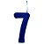 Vela Veloute Azul Número 7 - Imagem 1