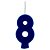 Vela Veloute Azul Número 8 - Imagem 1