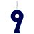 Vela Veloute Azul Número 9 - Imagem 1