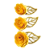 Flor de Papel Rococó Amarela 3Un - Artes Rufino - Imagem 1