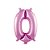 Balão Metalizado 16P Rosa Número 0 - Imagem 1