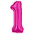 Balão Metalizado 16P Pink Número 1 - Br Festas - Imagem 1