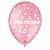 Balão 9 Tema e Uma Menina Rosa Tt/Branco | 25 Unidades Xxx - Imagem 1