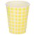 Copo de Papel Xadrez Amarelo - Silver Plastic - Imagem 1
