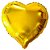 Balão Metalizado 18P Coração Dourado - Br Festas - Imagem 1