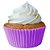 Forminha Mini Cupcake Impermeavel Lilás 45Un - Imagem 1