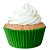 Forminha Mini Cupcake Impermeavel Verde Escura 45Un - Imagem 1