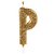 Vela Letra Gliter Dourada P - Imagem 1