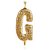 Vela Letra Gliter Dourada G - Imagem 1