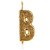 Vela Letra Gliter Dourada B - Imagem 1