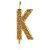 Vela Letra Gliter Dourada K - Imagem 1