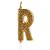 Vela Letra Gliter Dourada R - Imagem 1