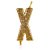 Vela Letra Gliter Dourada X - Imagem 1